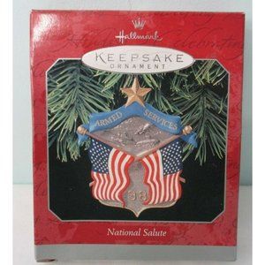 National Armed Services Salute 1998 Hallmark Keepsake Ornament New in Box